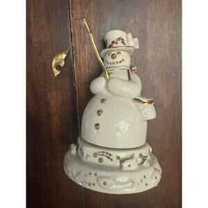 Lenox china Jewels Musical Fishing figure Working condition
